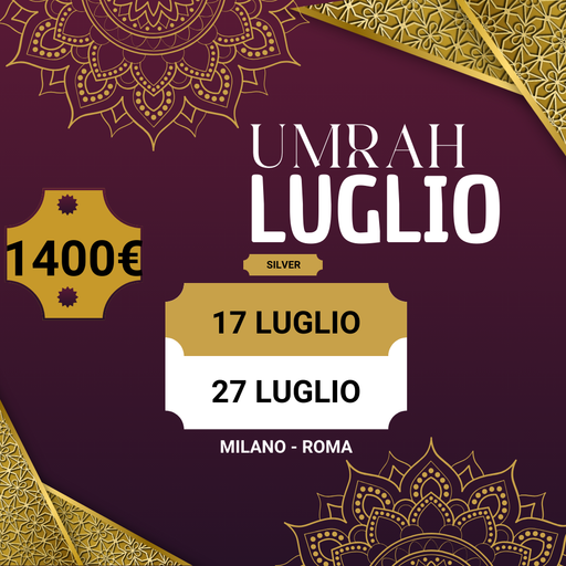 UMRAH LUGLIO DA MILANO E ROMA  ( 17LUG - 27LUG ) ( GOLD )